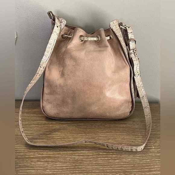 Brahmin Soft Leather & Alligator Embossed Leather Crossbody - Picture 3 of 15